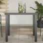 Mesa de jardín de aluminio y vidrio negra 150x90x74 cm