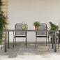 Mesa de jardín de aluminio y vidrio negra 150x90x74 cm