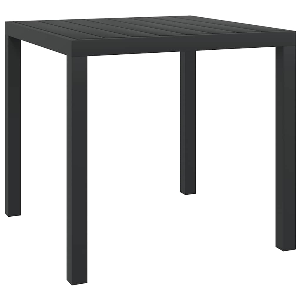 Mesa de jardim em alumínio e WPC castanho 150x90x74 cm