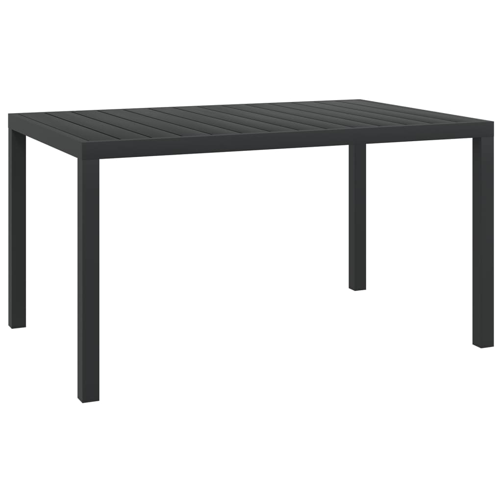 Mesa de jardim em alumínio e WPC castanho 150x90x74 cm