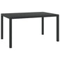 Mesa de jardín de aluminio y WPC marrón 150x90x74 cm