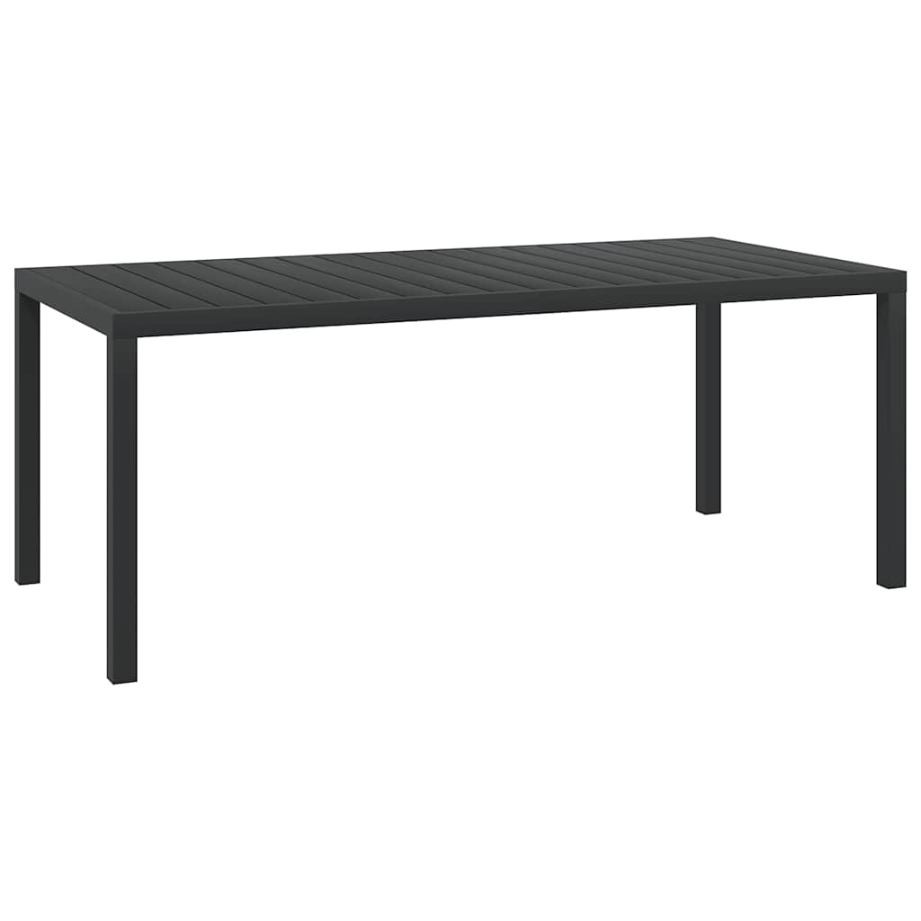 Mesa de jardim em alumínio e WPC castanho 150x90x74 cm