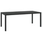 Mesa de jardín de aluminio y WPC marrón 150x90x74 cm