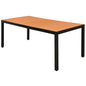 Mesa de jardín de aluminio y WPC marrón 150x90x74 cm