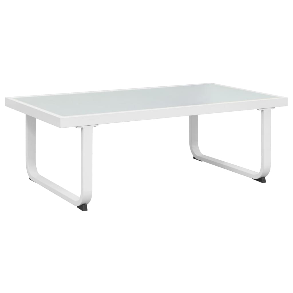 Set de muebles de jardín 4 piezas y cojines aluminio negro