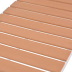 Tumbona de aluminio y WPC marrón