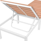 Tumbona de aluminio y WPC marrón