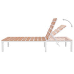 Set de muebles de jardín 5 piezas y cojines aluminio y WPC