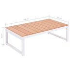 Set de muebles de jardín 5 piezas y cojines aluminio y WPC