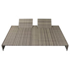 Set de muebles de jardín 5 pzas y cojines ratán sintético gris