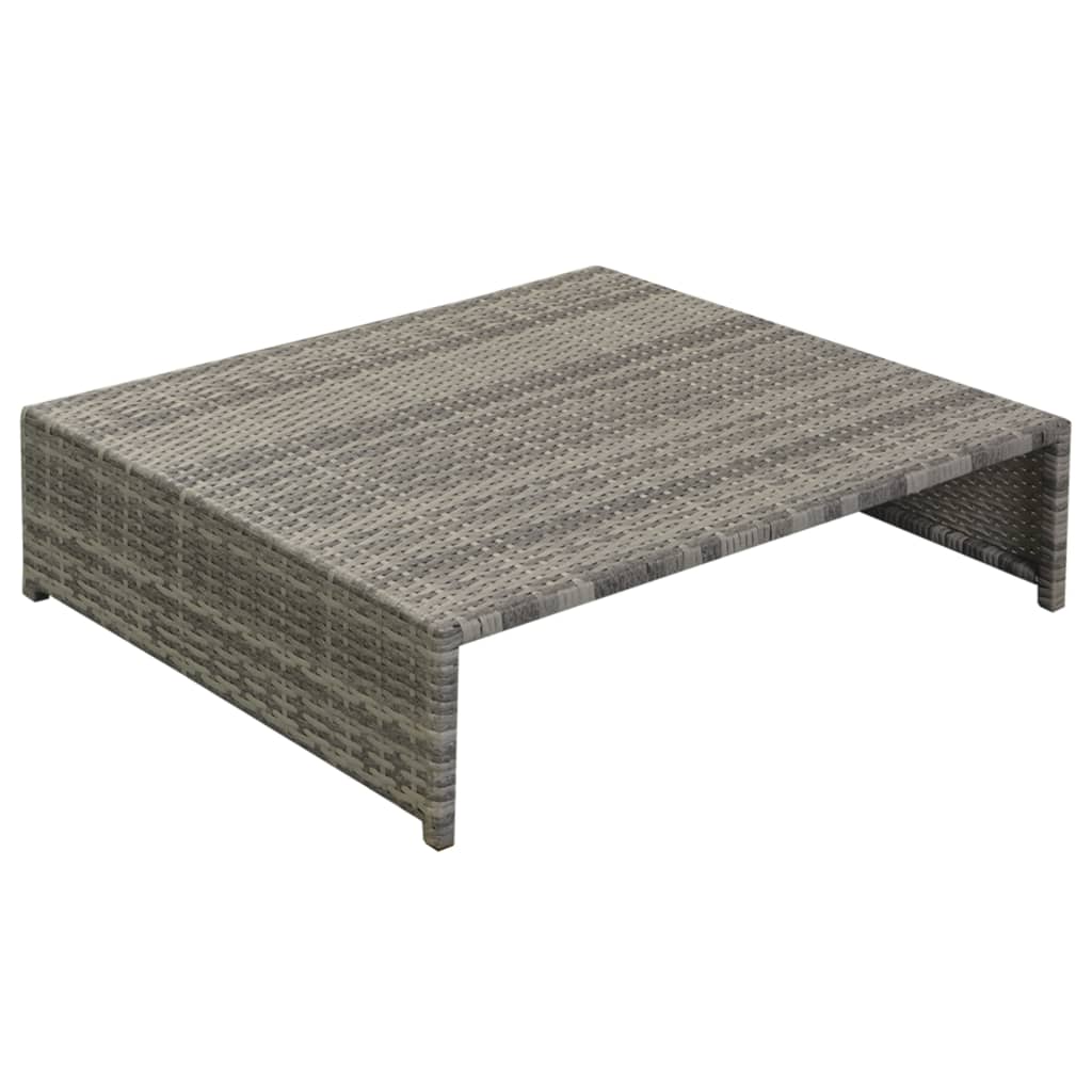 Set de muebles de jardín 5 pzas y cojines ratán sintético gris