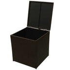 Set muebles de jardín 8 piezas y cojines ratán sintético marrón