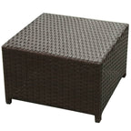 Set muebles de jardín 8 piezas y cojines ratán sintético marrón