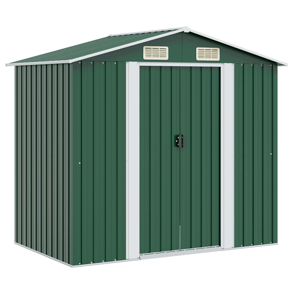 Anthracite Grey Steel Garden Shed 204x132x186 cm