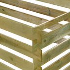 Compostador de tablas de madera de pino impregnada 180x90x90 cm