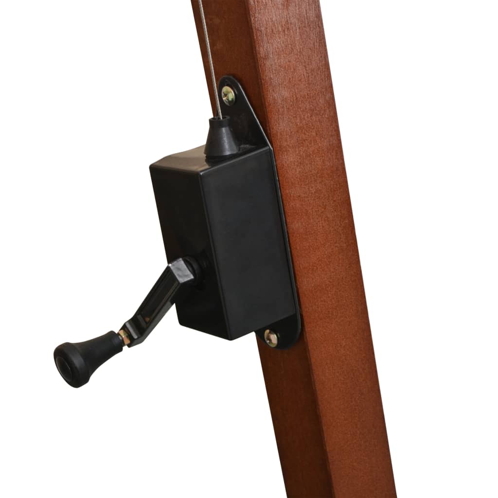 Sombrilla colgante con palo de madera blanca 350 cm