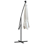 Sombrilla colgante con luces LED y palo de metal arena 300 cm