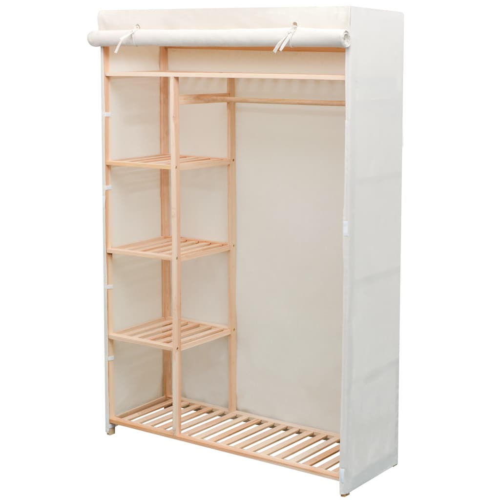 Armario de tela blanco 79x40x170 cm