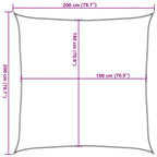 Toldo de vela cuadrado HDPE 2x2 m beige