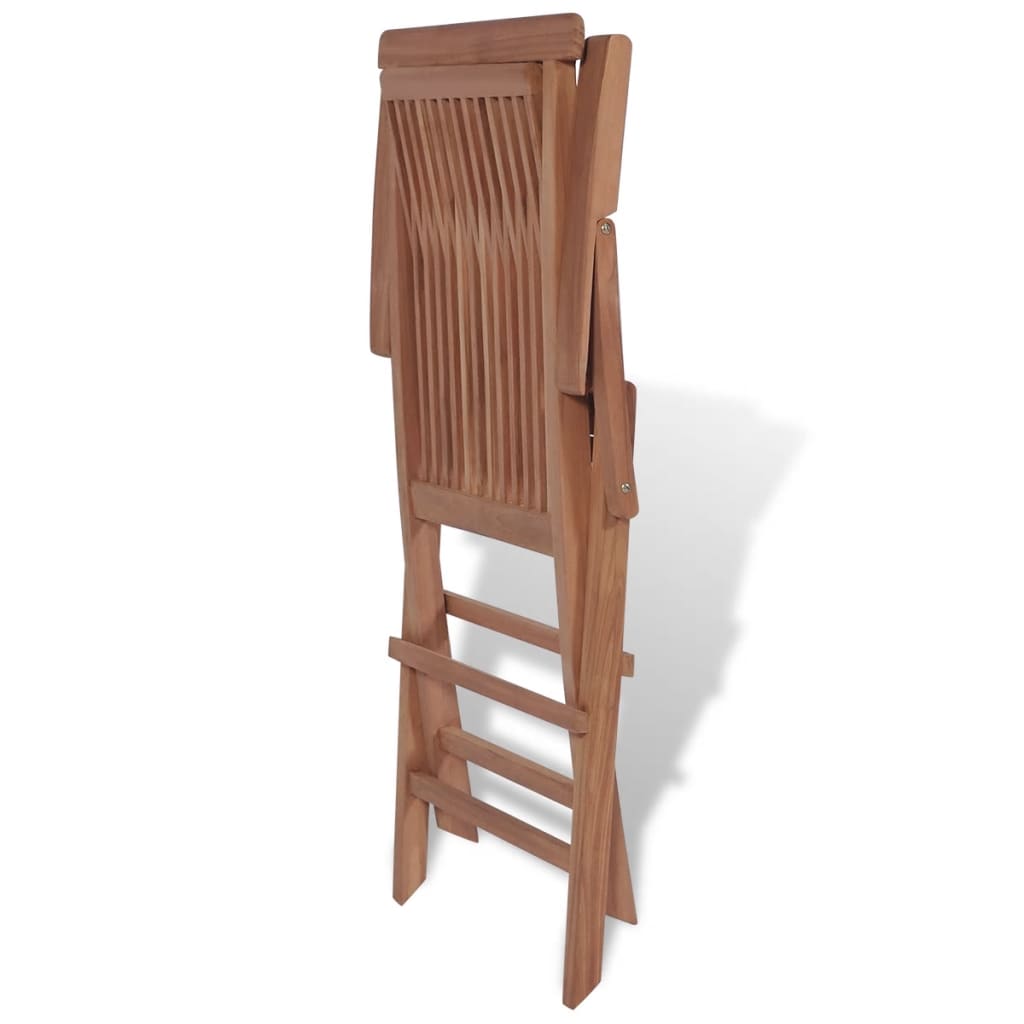 Set comedor de jardín 11 pzas con sillas plegables teca maciza