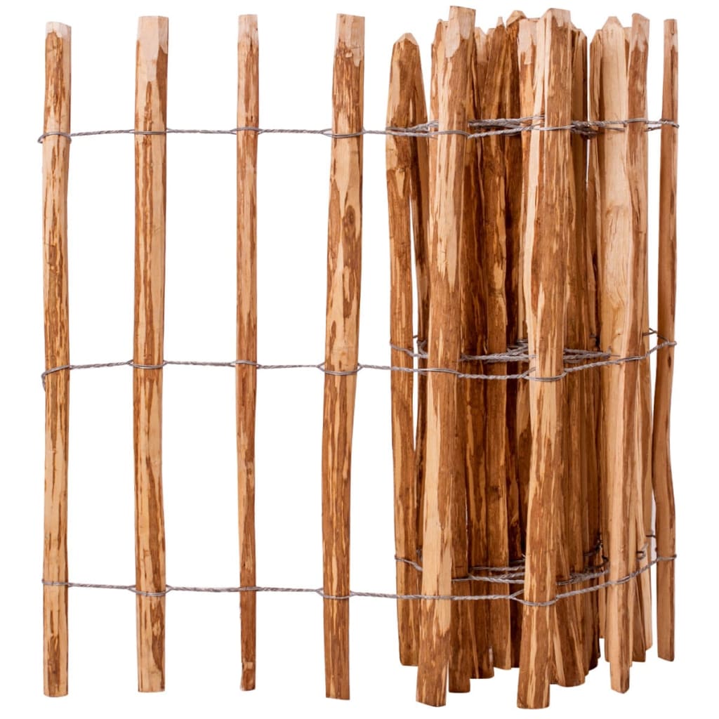 Valla de estacas madera de avellano 60x500 cm
