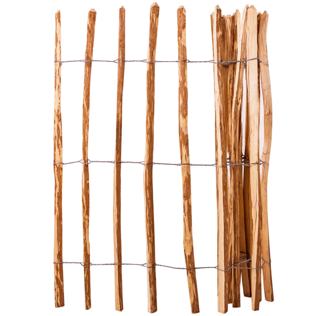 Valla de estacas madera de avellano 60x500 cm