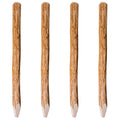 Postes de valla puntiagudos 4 uds madera de avellano 120 cm
