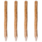 Postes de valla puntiagudos 4 uds madera de avellano 120 cm