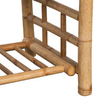 Set de muebles de jardín 4 piezas y cojines bambú