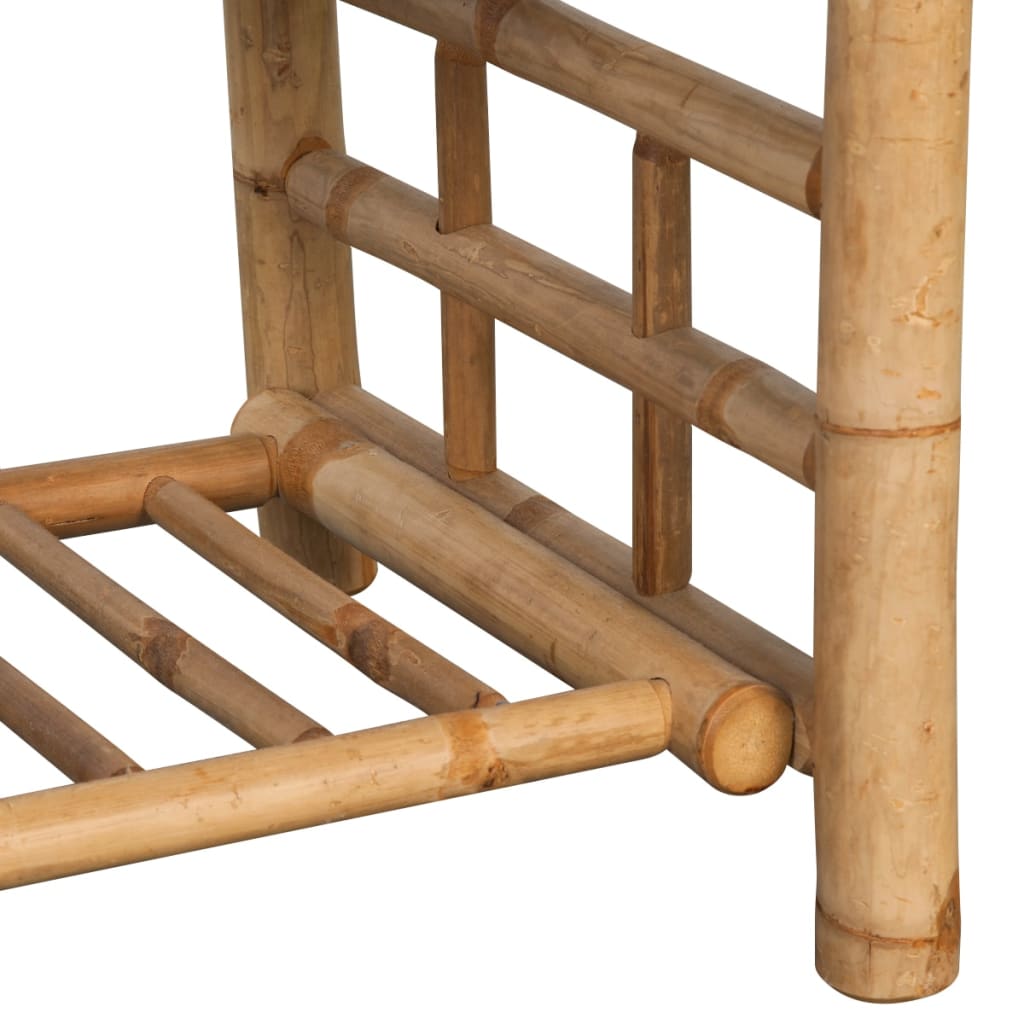 Set de muebles de jardín 4 piezas y cojines bambú