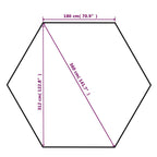 Carpa de jardín con cortinas hexagonal 360x265 cm