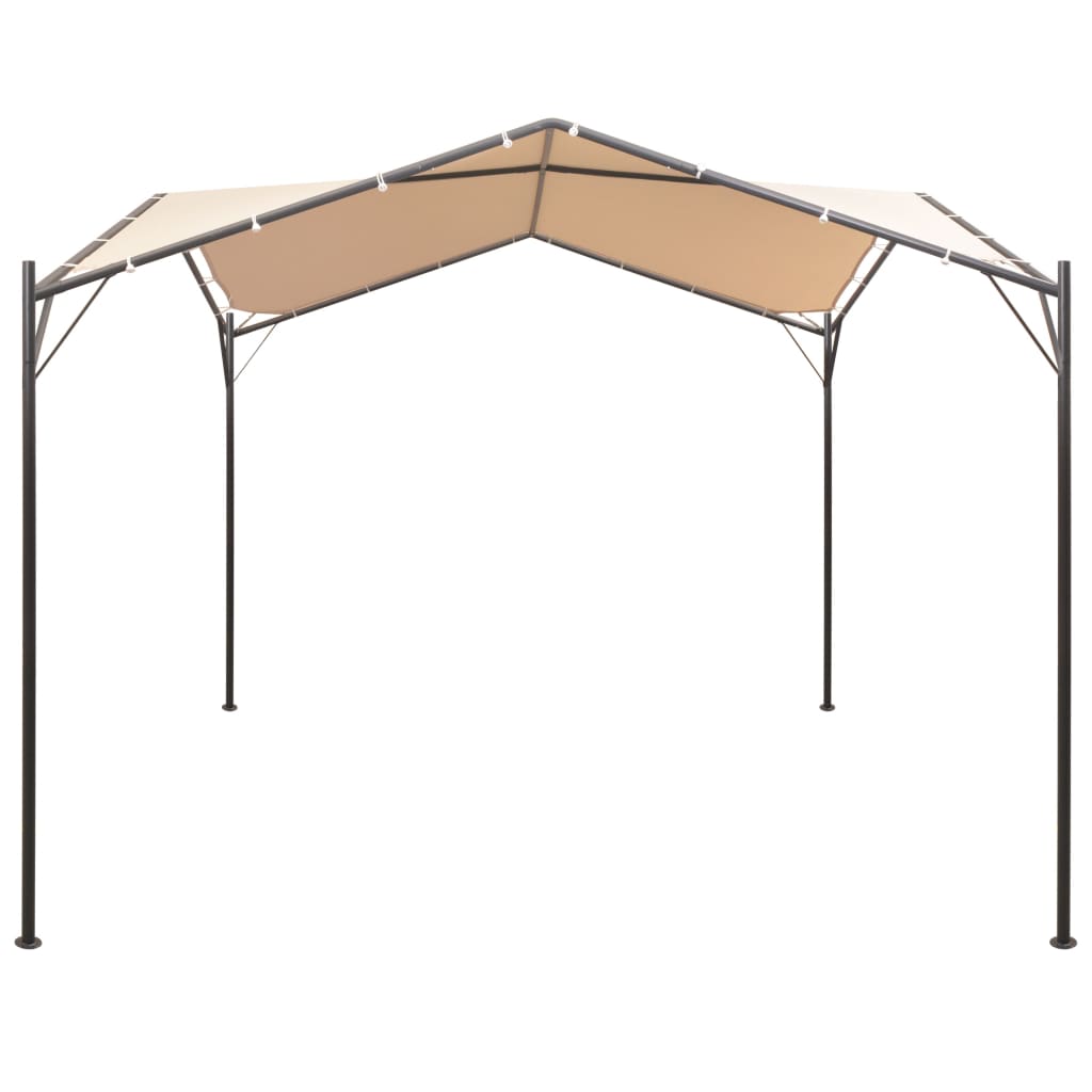 Cenador 4x4 m de acero beige