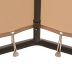 Cenador 4x4 m de acero beige