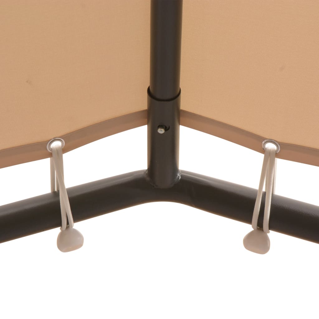 Cenador 4x4 m de acero beige