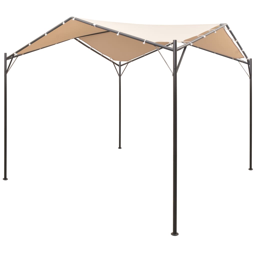 Toldo de jardim 4x4 m em aço bege
