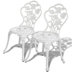 Sillas de bistró 2 unidades aluminio fundido negro