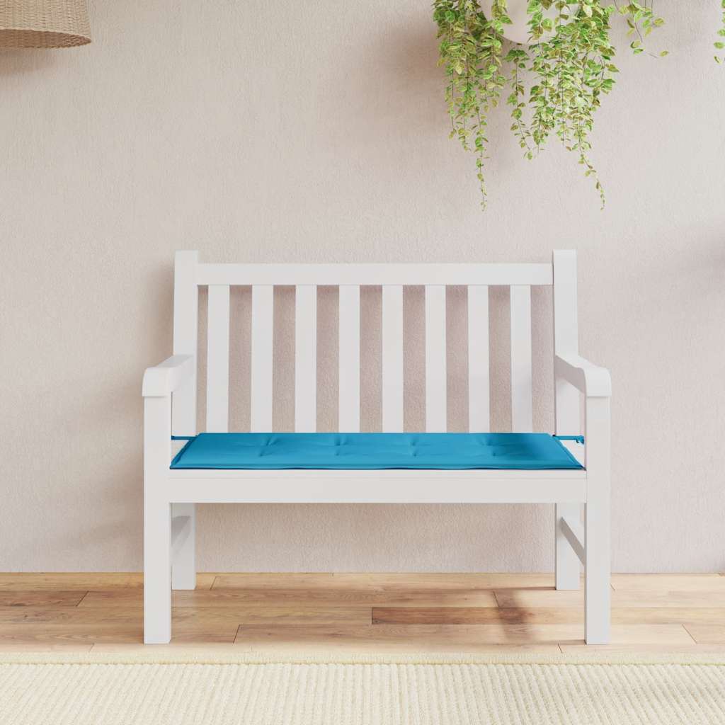Cojín banco de jardín tela Oxford estampado hojas 100x50x3 cm