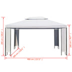 Carpa cenador blanco 3x4 m