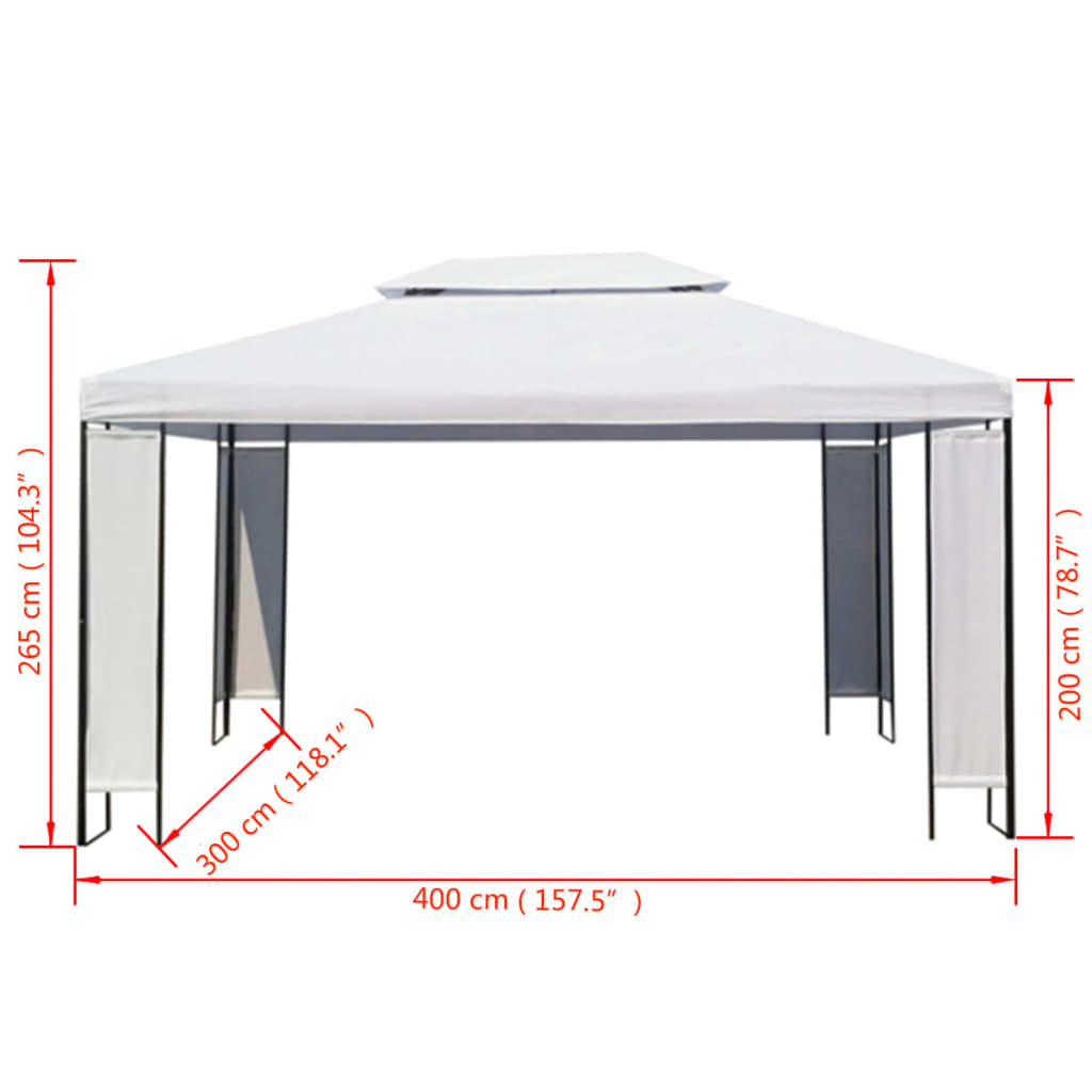 Carpa cenador blanco 3x4 m