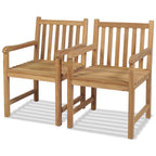 Sillas de jardín 2 uds cojines madera de teca gris antracita