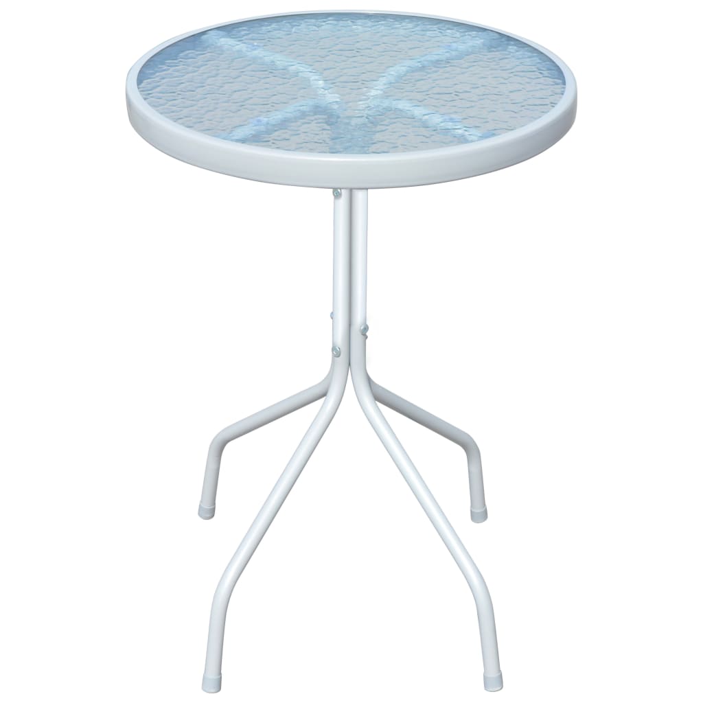 Mesa de jardim bistro de aço cinza 50x71 cm