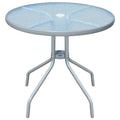 Mesa de jardín bistro de acero gris 50x71 cm