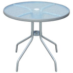 Mesa de jardín bistro de acero gris 50x71 cm