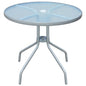 Mesa de jardín bistro de acero gris 50x71 cm