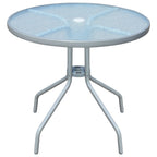 Juego de comedor de jardín 5 piezas de acero negro