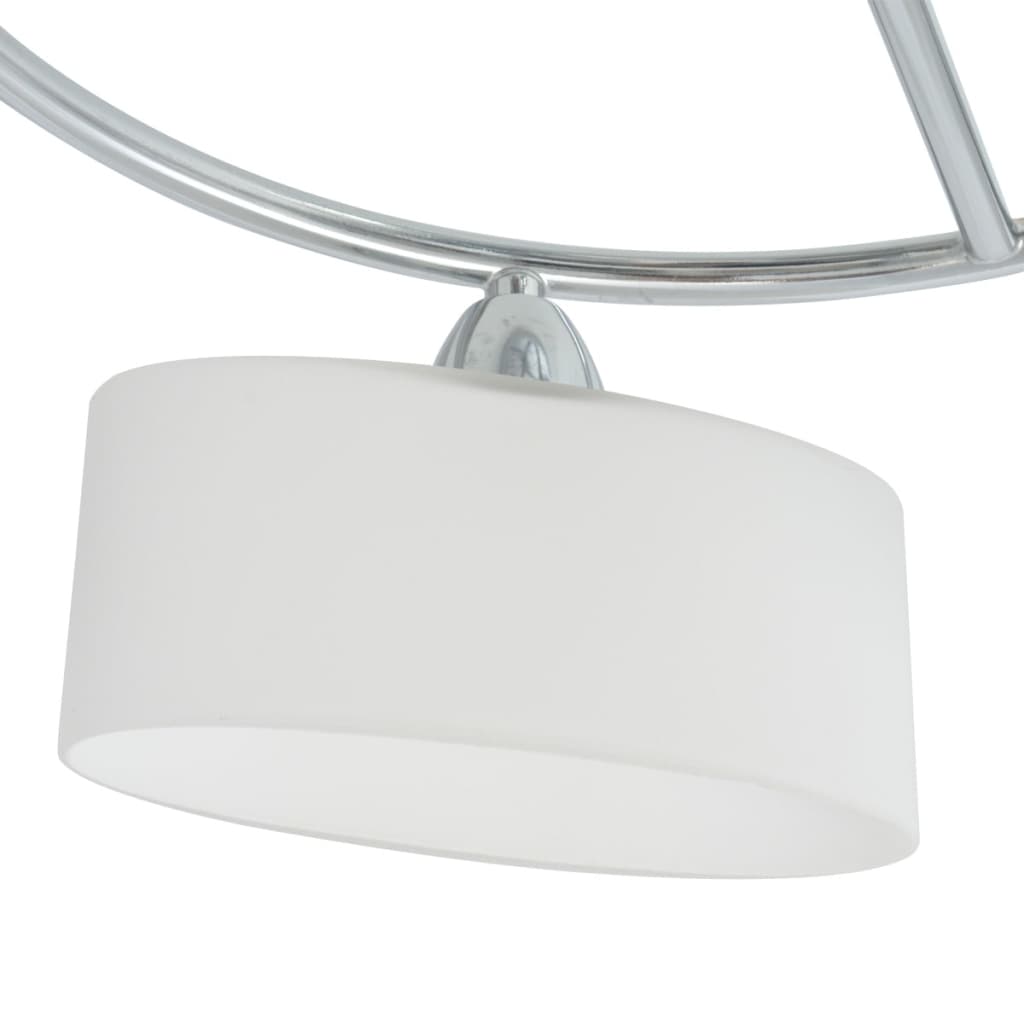 Lámpara de techo pantalla cristal elipse 5 bombillas E14 200 W
