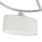 Lámpara de techo pantalla cristal elipse 5 bombillas E14 200 W