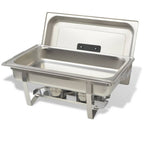 Set calentador de comida para buffet 2 piezas acero inoxidable