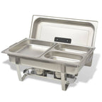 Set calentador de comida para buffet 2 piezas acero inoxidable