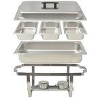 Set calentador de comida para buffet 3 piezas acero inoxidable
